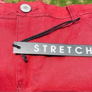Red Stretch Women’s Jeans Vertical Sports Size  38-32